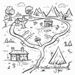 X Marks the Spot Treasure Map Coloring Pages 1