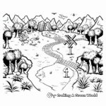 X Marks the Spot Treasure Map Coloring Pages 4