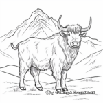 Yak Habitat Coloring Pages: Cold Mountain Regions 4