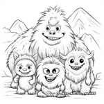 Yeti and Friends Animal Coloring Pages 2