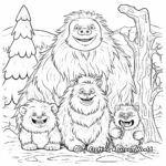 Yeti and Friends Animal Coloring Pages 3