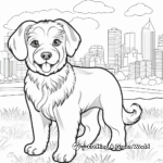 Yorkie in the Park: Scenic Coloring Pages 4