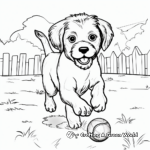 Yorkie Puppy Playing: Action Coloring Pages 4