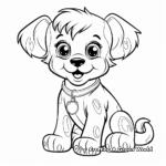 Yorkie with Accessories Coloring Pages 1