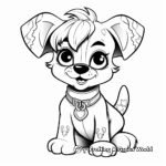 Yorkie with Accessories Coloring Pages 3