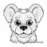 Yorkshire Terrier Detailed Head Coloring Pages 1