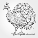Youth-oriented Colorful Wild Turkey Coloring Pages 1