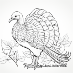 Youth-oriented Colorful Wild Turkey Coloring Pages 2