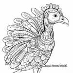Youth-oriented Colorful Wild Turkey Coloring Pages 3