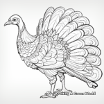 Youth-oriented Colorful Wild Turkey Coloring Pages 4