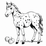 Yummy Apples and Appaloosa Horse Coloring Pages 1