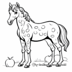 Yummy Apples and Appaloosa Horse Coloring Pages 3
