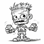 Zany Halloween Zombie Coloring Pages 3