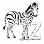 Zebra Stripes Letter Z Coloring Pages 3