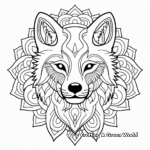 Zen Inspired Wolf Mandala Coloring Pages 1