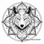 Zen Inspired Wolf Mandala Coloring Pages 2