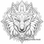 Zen Inspired Wolf Mandala Coloring Pages 3