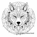 Zen Inspired Wolf Mandala Coloring Pages 4