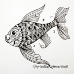 Zentangle Art Koi Fish Coloring Pages for Adults 3