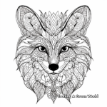 Zentangle Intricate Adult Fox Coloring Pages 2