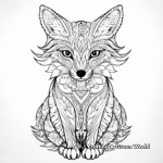 Zentangle Intricate Adult Fox Coloring Pages 3
