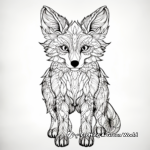Zentangle Intricate Adult Fox Coloring Pages 4