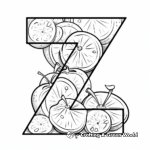 Zesty Zucchini Letter Z Coloring Pages 2