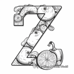 Zesty Zucchini Letter Z Coloring Pages 4
