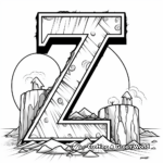 Zig-Zag Pattern Letter Z Coloring Pages 3