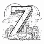 Zig-Zag Pattern Letter Z Coloring Pages 4
