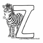 Ziggy the Zebra Letter Z Coloring Pages 1