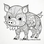 Zodiac-Inspired Chinese Year of the Pig Coloring Pages 1