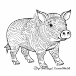 Zodiac-Inspired Chinese Year of the Pig Coloring Pages 2