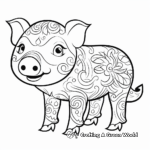 Zodiac-Inspired Chinese Year of the Pig Coloring Pages 4
