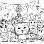 Zoo Party Animal Coloring Sheets 2