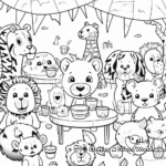 Zoo Party Animal Coloring Sheets 4