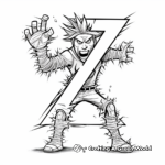 Zumba Dance Letter Z Coloring Pages 1