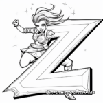 Zumba Dance Letter Z Coloring Pages 4