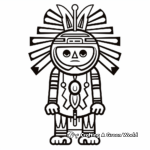 Zuni Tradition Kachina Doll Coloring Sheets 1