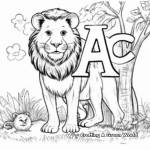 ABC Animal Alphabet Coloring Pages 1