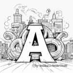 ABC Graffiti Style Coloring Pages 1
