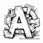 ABC Graffiti Style Coloring Pages 2