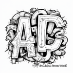 ABC Graffiti Style Coloring Pages 4