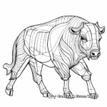 Abstract Art Bison Coloring Pages for Creatives 2