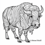 Abstract Art Bison Coloring Pages for Creatives 4