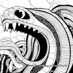 Abstract Art Titanoboa Coloring Pages 1