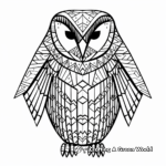 Abstract Barn Owl Coloring Pages for Artists 4