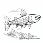 Abstract Barracuda Coloring Pages for Creative Kids 1