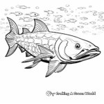 Abstract Barracuda Coloring Pages for Creative Kids 2