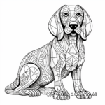 Abstract Bloodhound Coloring Pages for Artists 1